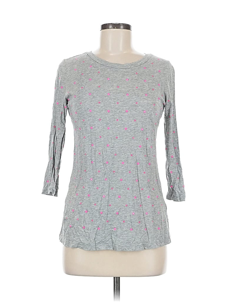 Pre-owned Gap 3/4 Sleeve T-shirt In Gray