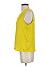 Calvin Klein 100% Polyester Yellow Sleeveless Blouse Size S - photo 5