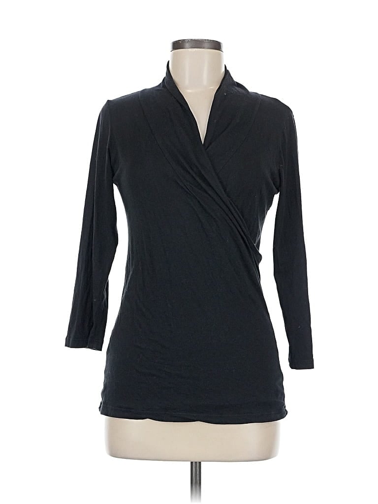 Pre-owned Velvet By Graham & Spencer 3/4 Sleeve T-shirt In Black