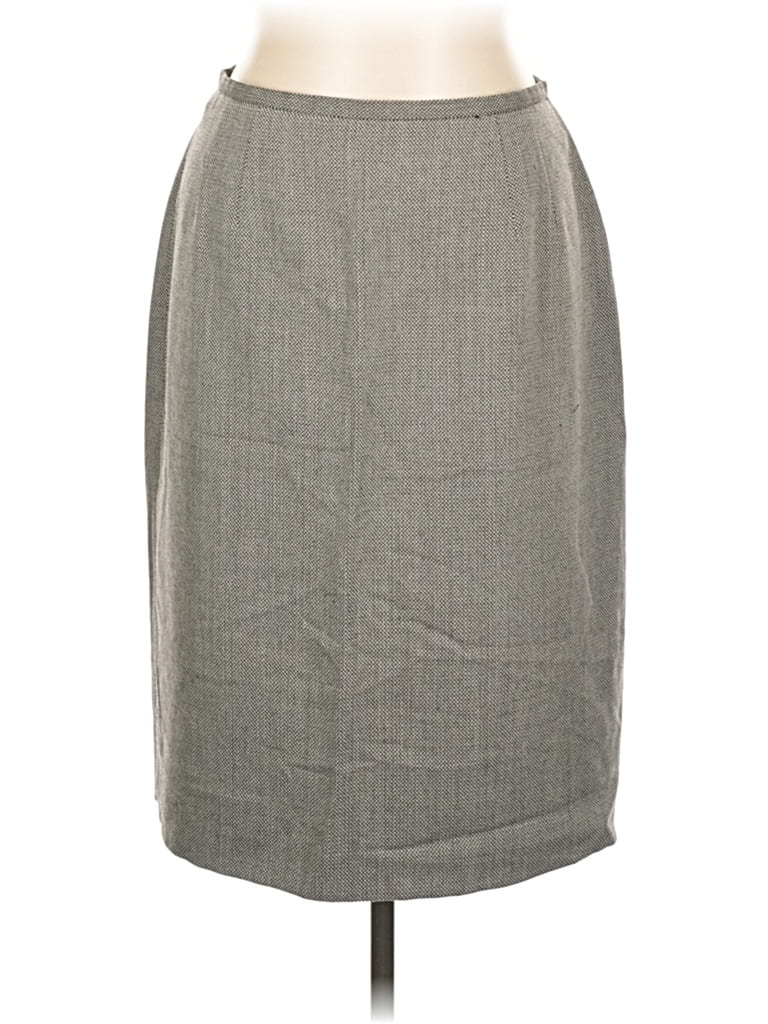 Pre-owned Talbots Wool Skirt In Gray