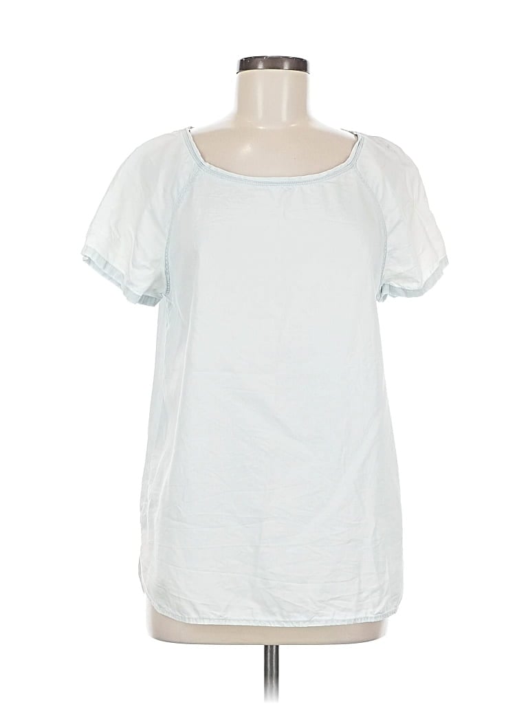 Pre-owned Ann Taylor Loft Short Sleeve T-shirt In Blue