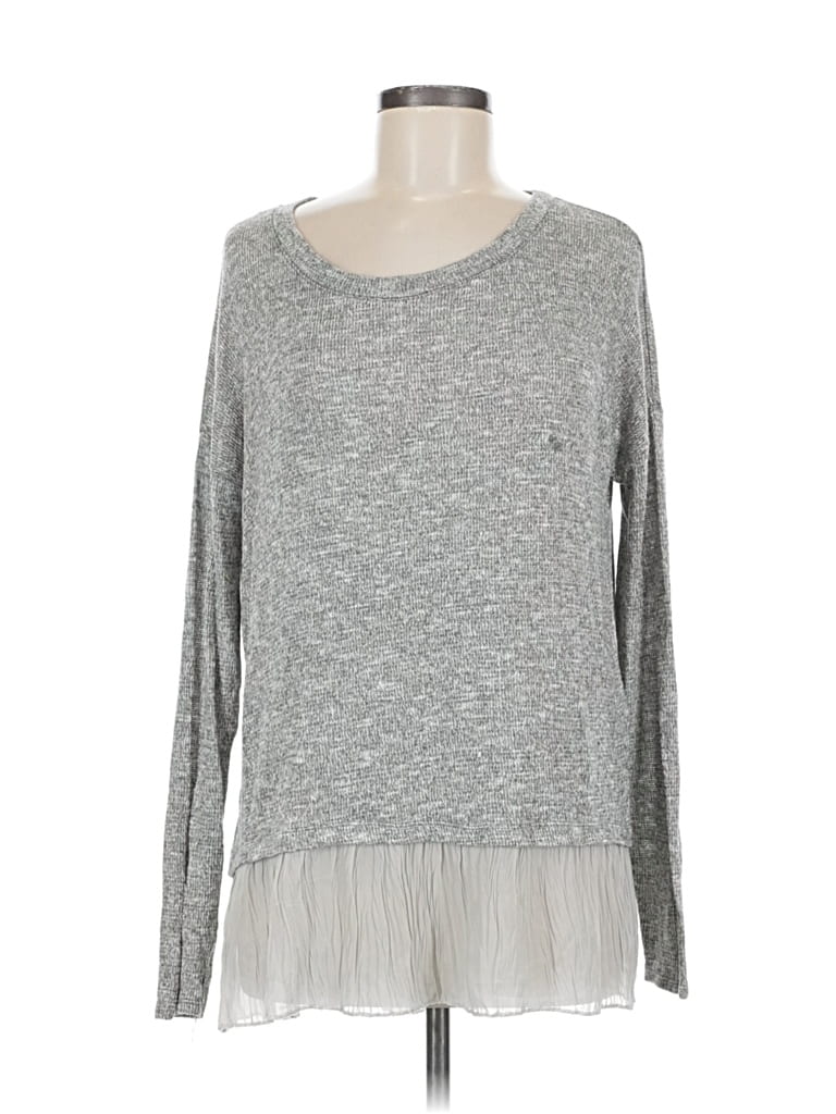 Pre-owned Abercrombie & Fitch Pullover Sweater In Silver
