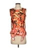 Clover Canyon Print Orange Sleeveless Blouse Size S (estimated) - photo 1