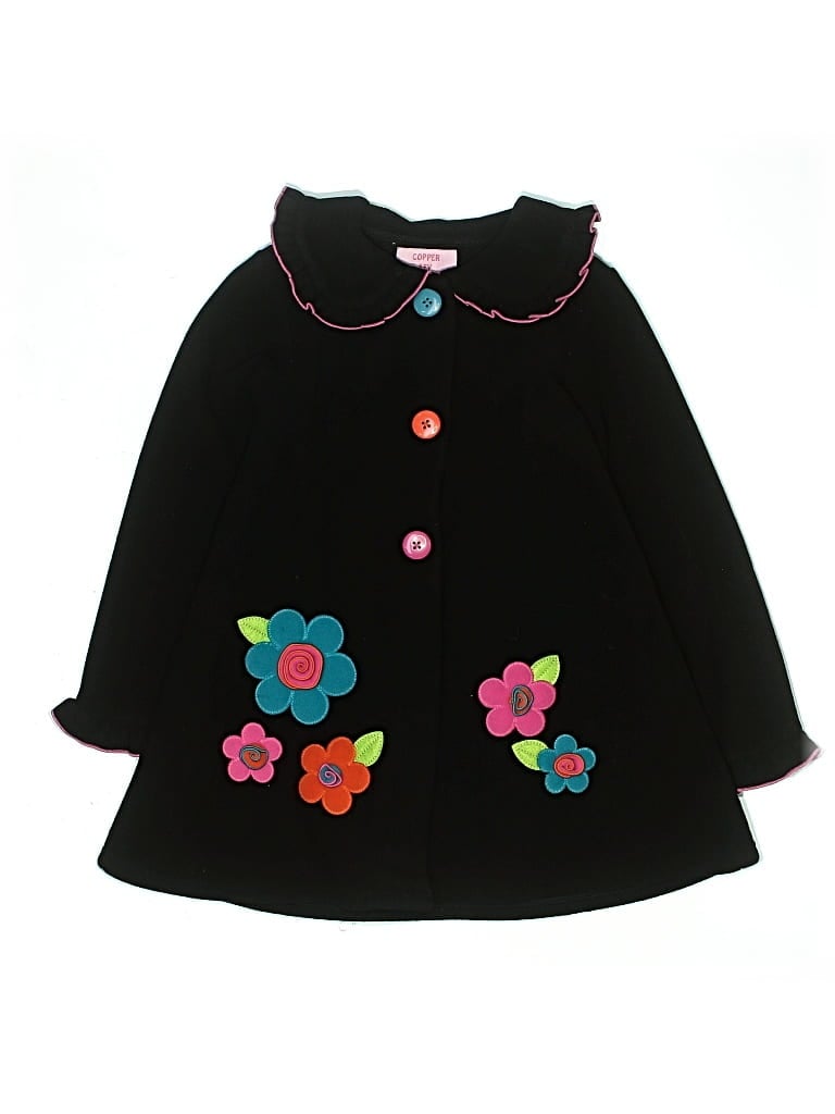 Pre-owned Copper Key Kids' Cardigan Sweater In Black