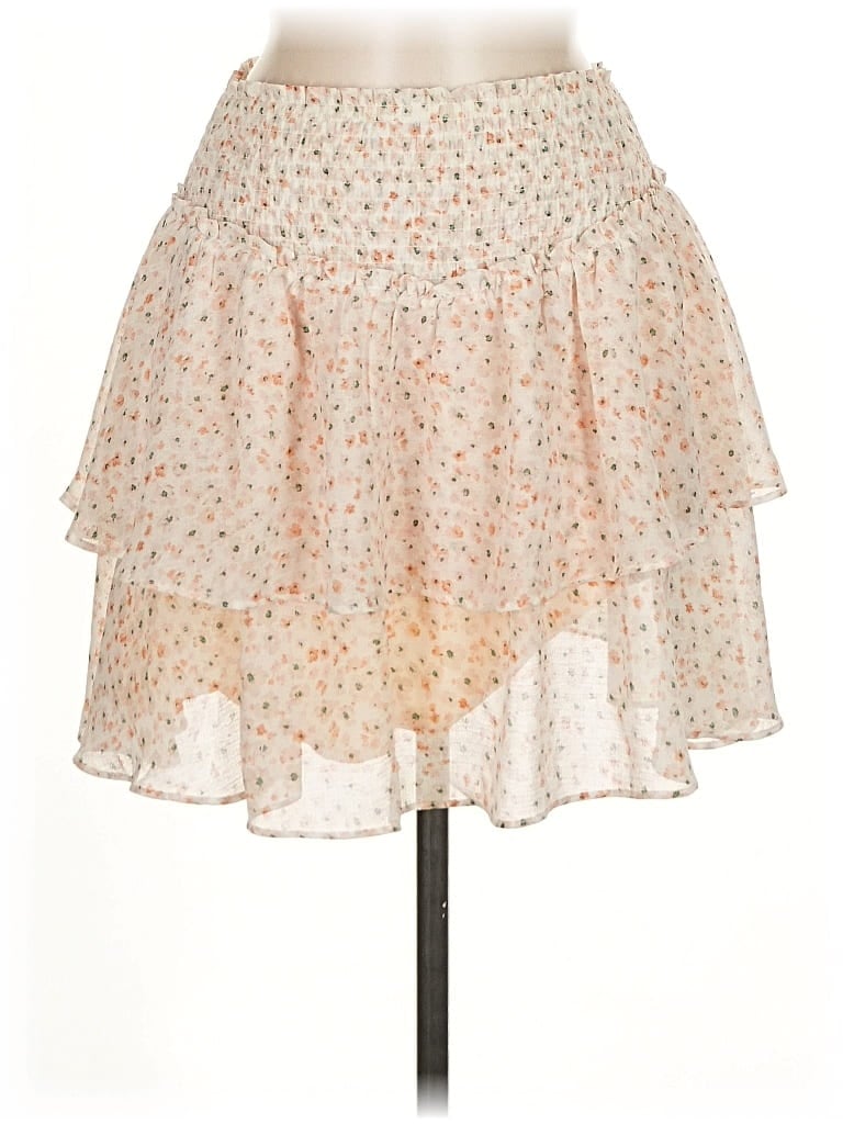 Pre-owned Minkpink Casual Skirt In White