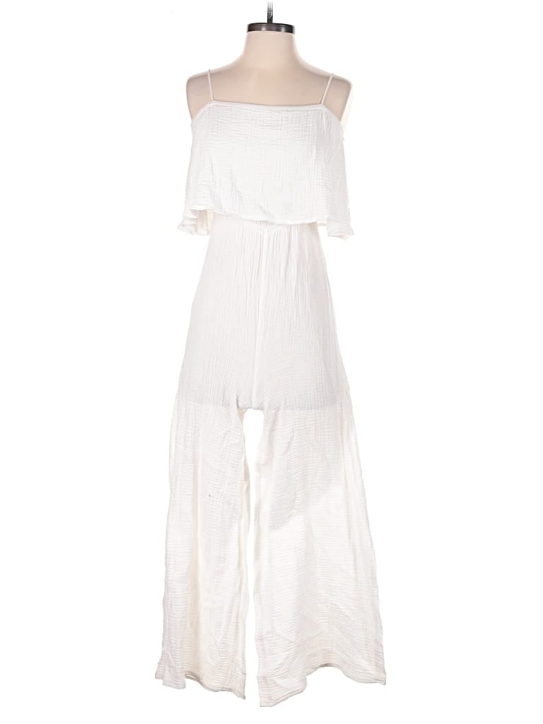 Pre-owned Mustard Seed Romper In White