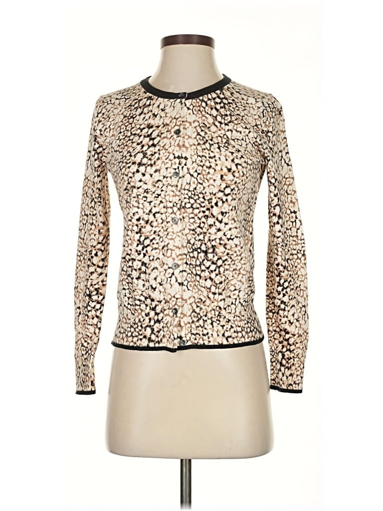 Pre-owned Lands' End Cardigan Sweater In Brown