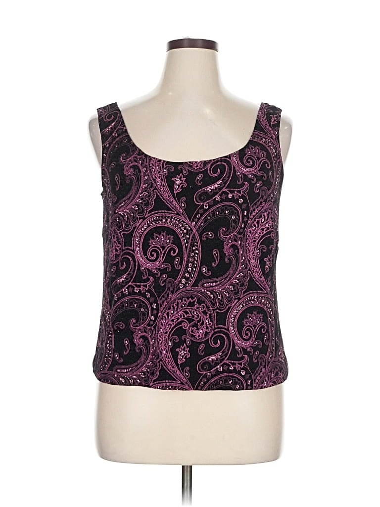 Pre-owned Alex Evenings Sleeveless Blouse In Purple