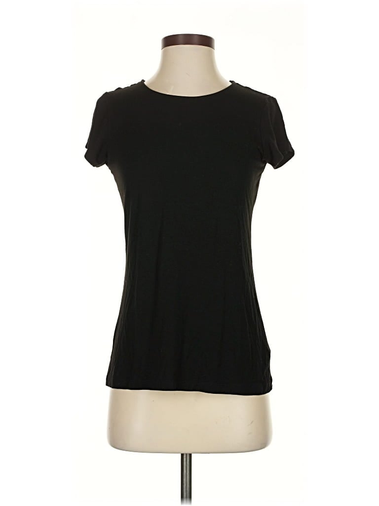 Pre-owned Tahari Short Sleeve T-shirt In Black