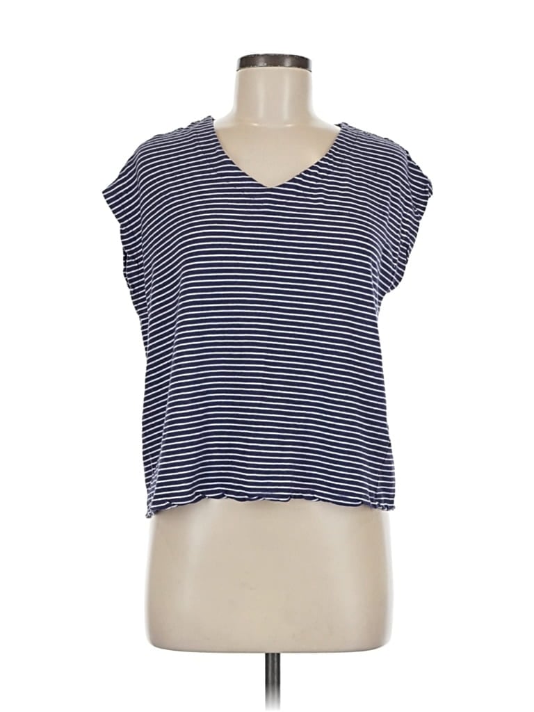 Pre-owned Staccato Short Sleeve Top Blue V Neck Tops