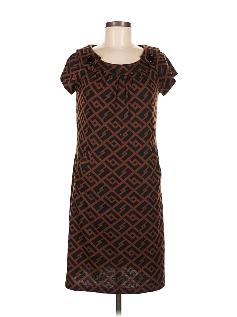 Pre-owned Kasper Casual Dress In Brown