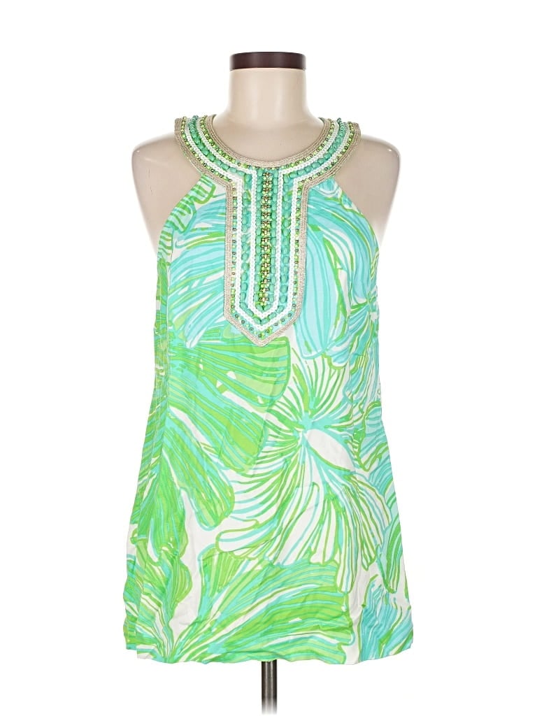 Pre-owned Lilly Pulitzer Sleeveless Blouse In Green