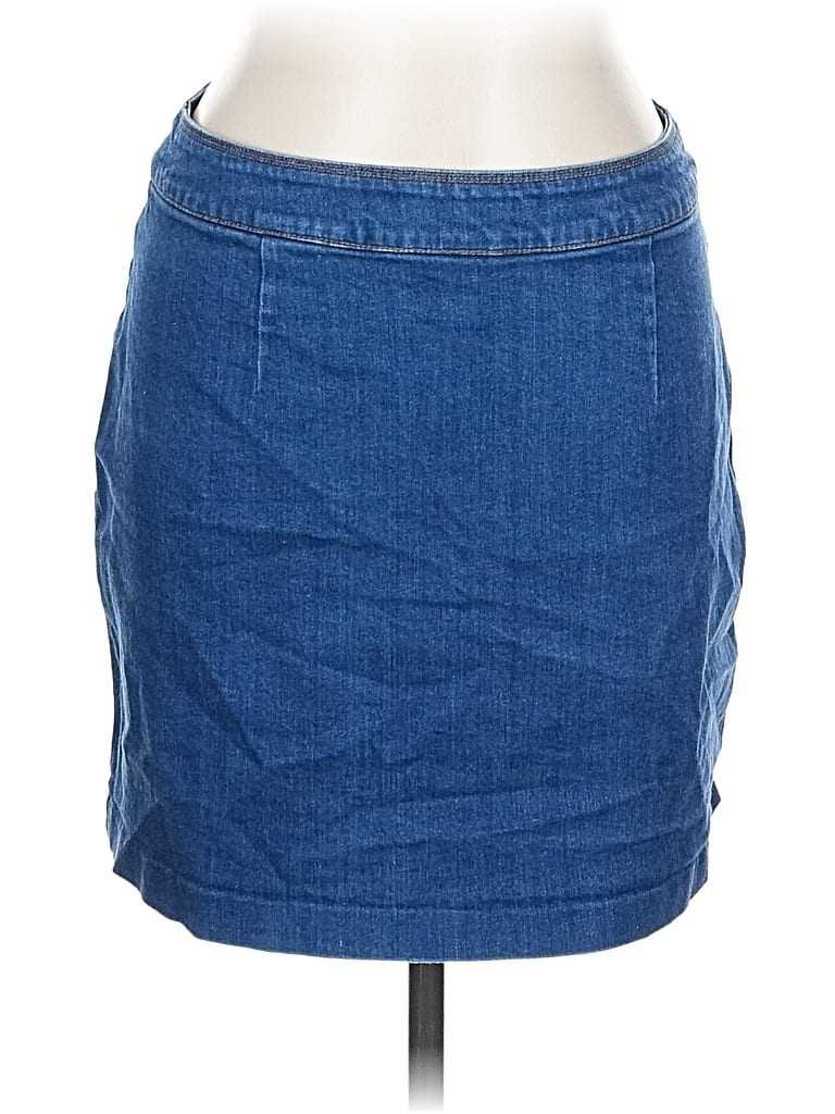 Pre-owned H&m Denim Skirt In Blue
