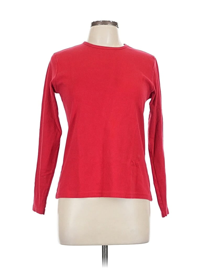 Pre-owned New York And Company Long Sleeve T-shirt In Red