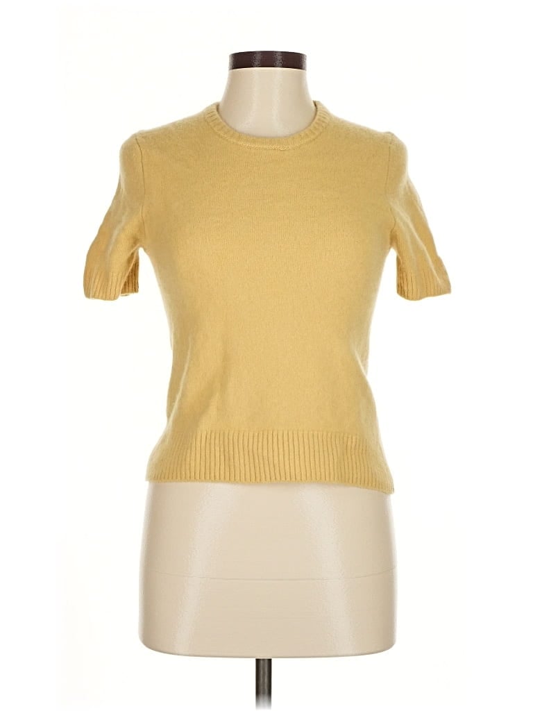 Pre-owned Zara Wool Pullover Sweater In Yellow