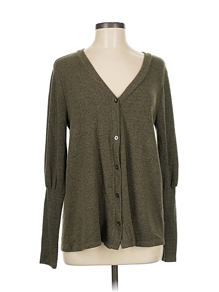 Pre-owned Green Envelope Cardigan Sweater In Green