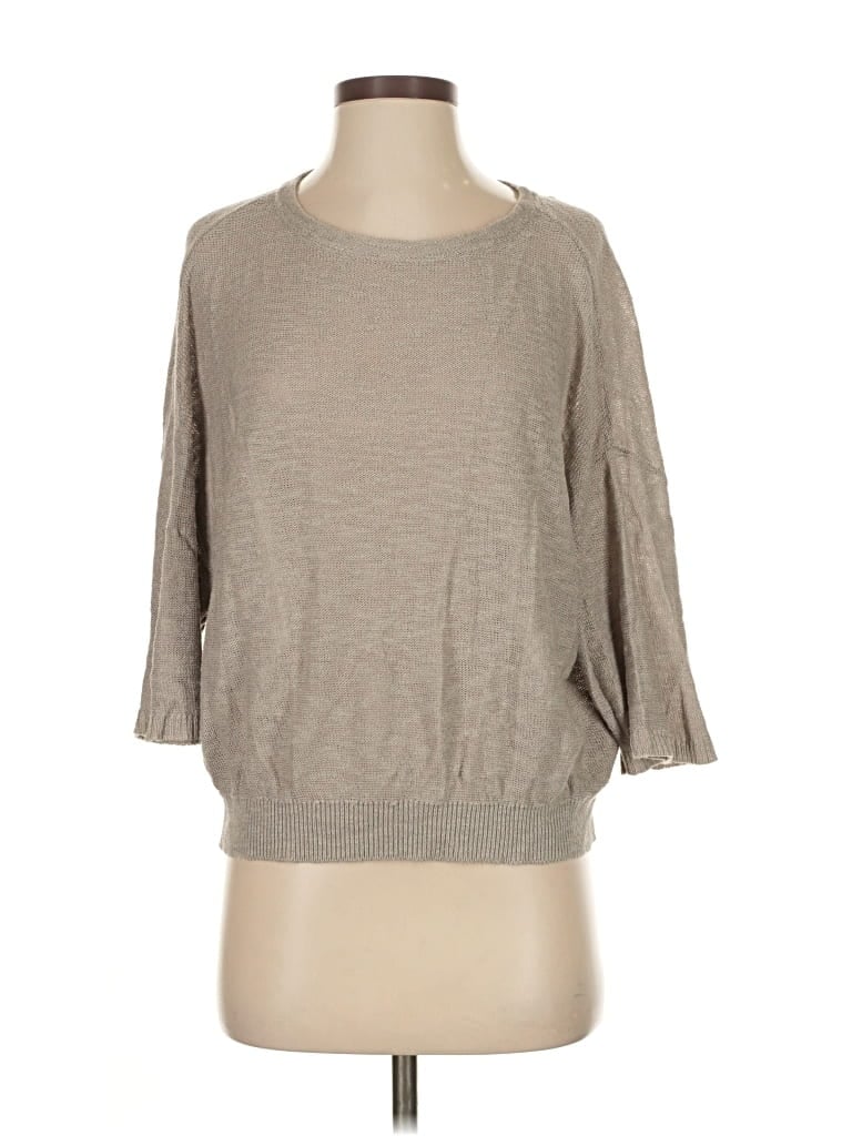 Pre-owned Michael Stars 3/4 Sleeve T-shirt In Gray