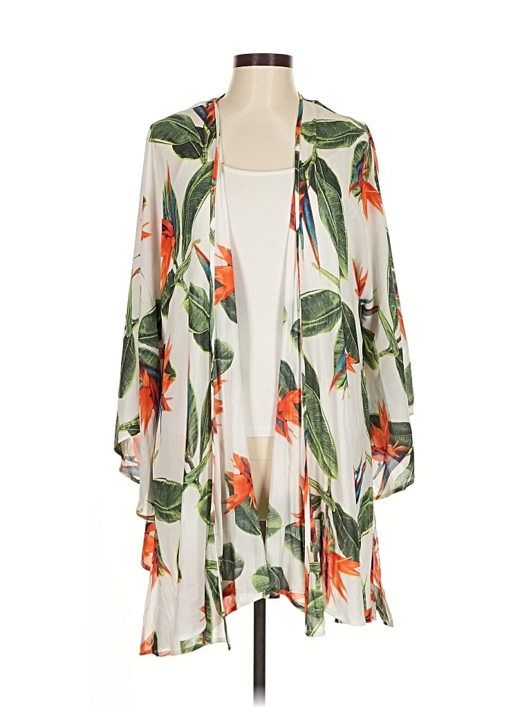 Pre-owned Forever 21 Kimono In Green