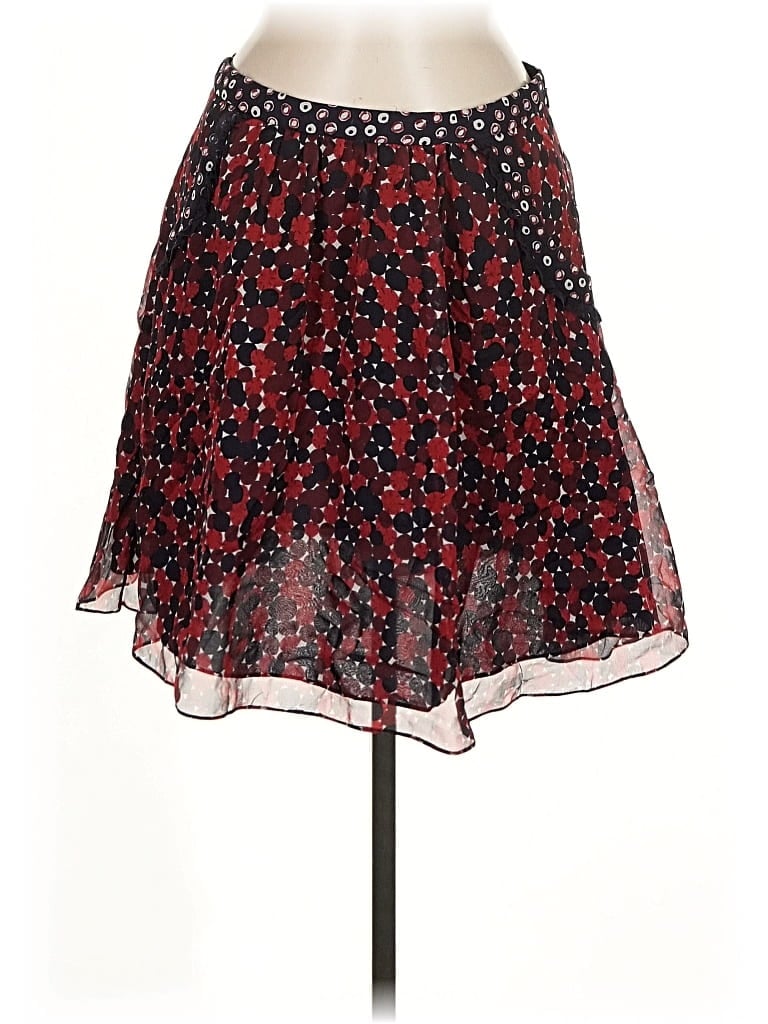 Diane Von Furstenberg Silk Skirt In Burgundy
