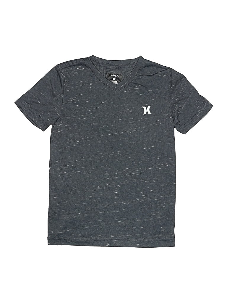 Pre-owned Hurley Kids'  Short Sleeve Henley Shirt In Gray