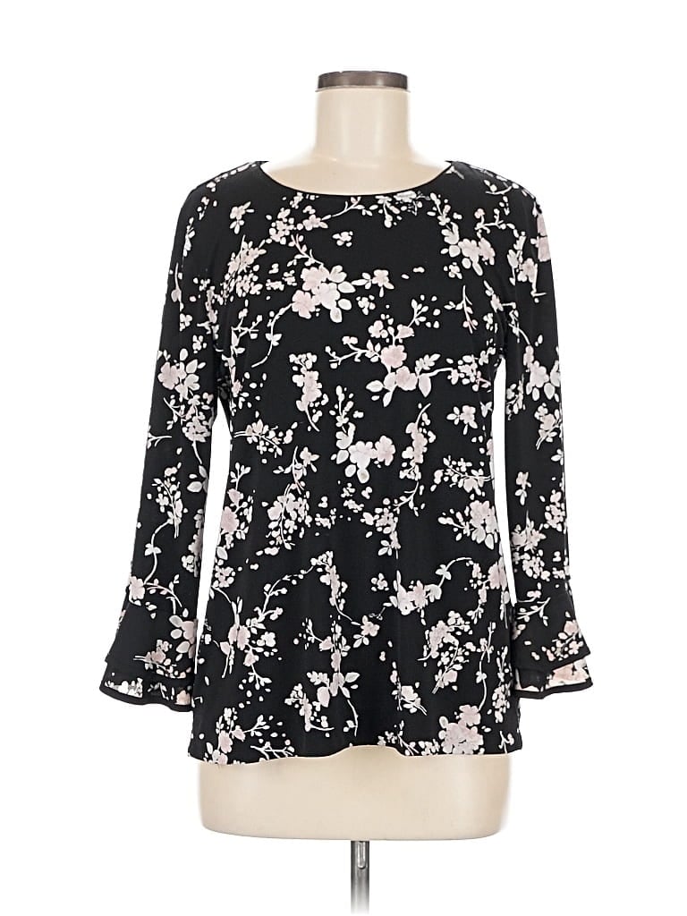 Pre-owned Karl Lagerfeld Long Sleeve Blouse In Black