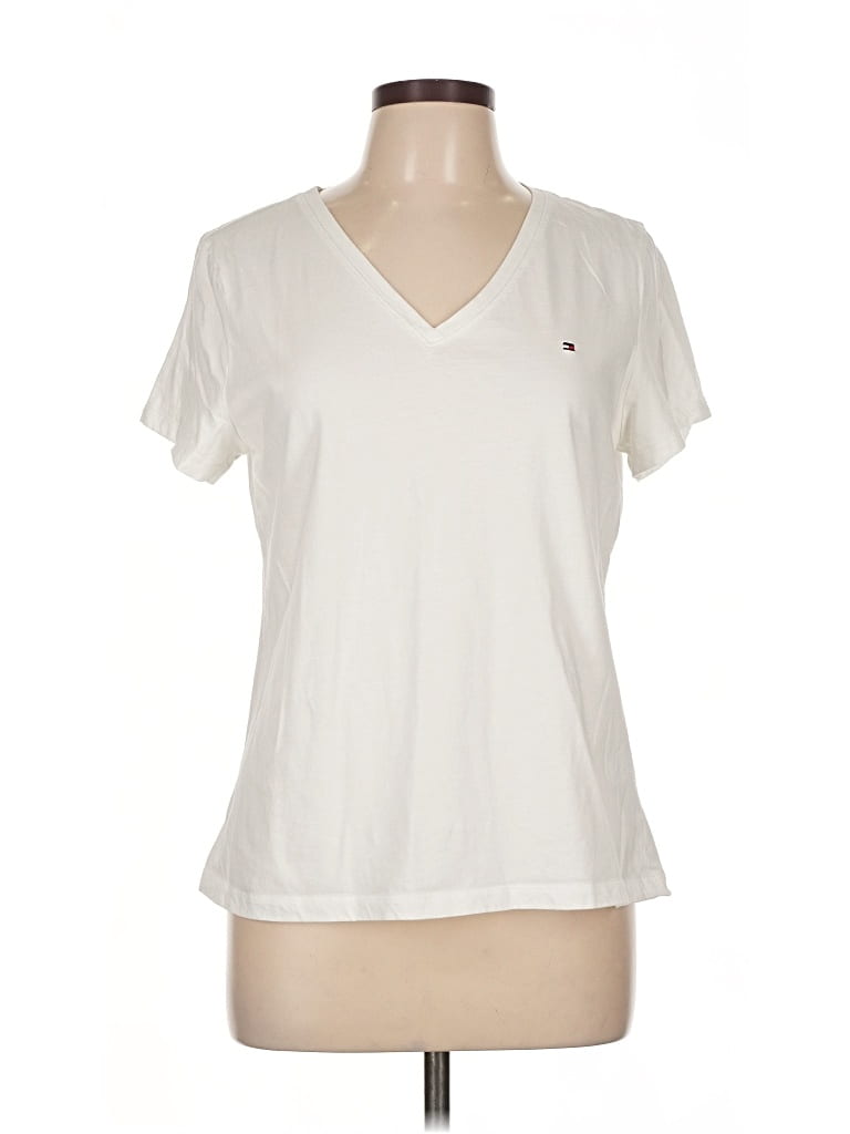Pre-owned Tommy Hilfiger Short Sleeve T-shirt In White