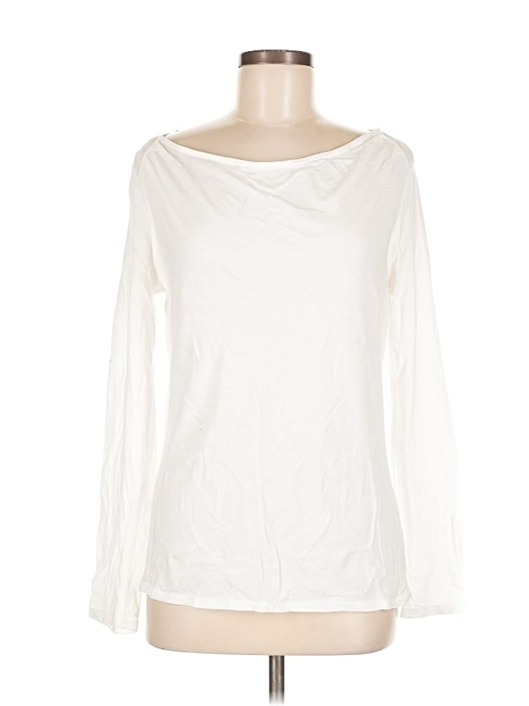 Pre-owned Gap Long Sleeve T-shirt In White