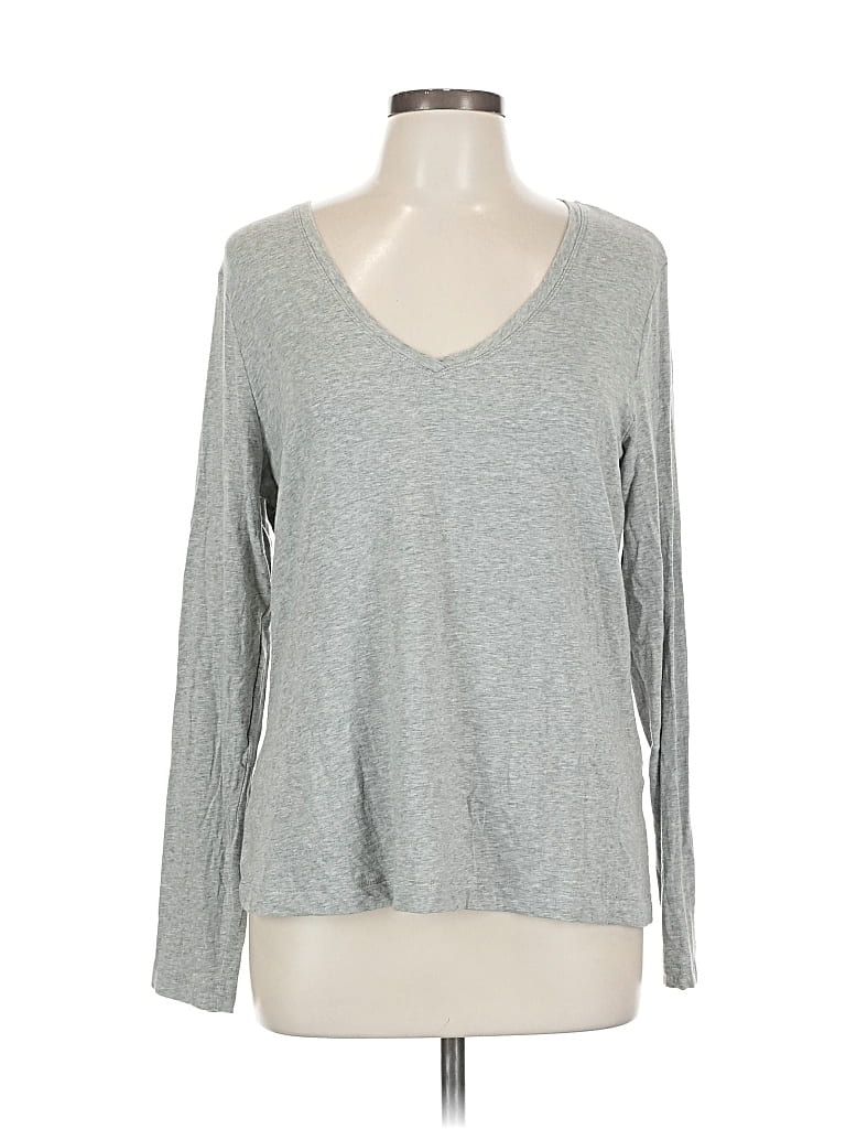 Pre-owned Banana Republic Factory Store Long Sleeve T-shirt In Gray