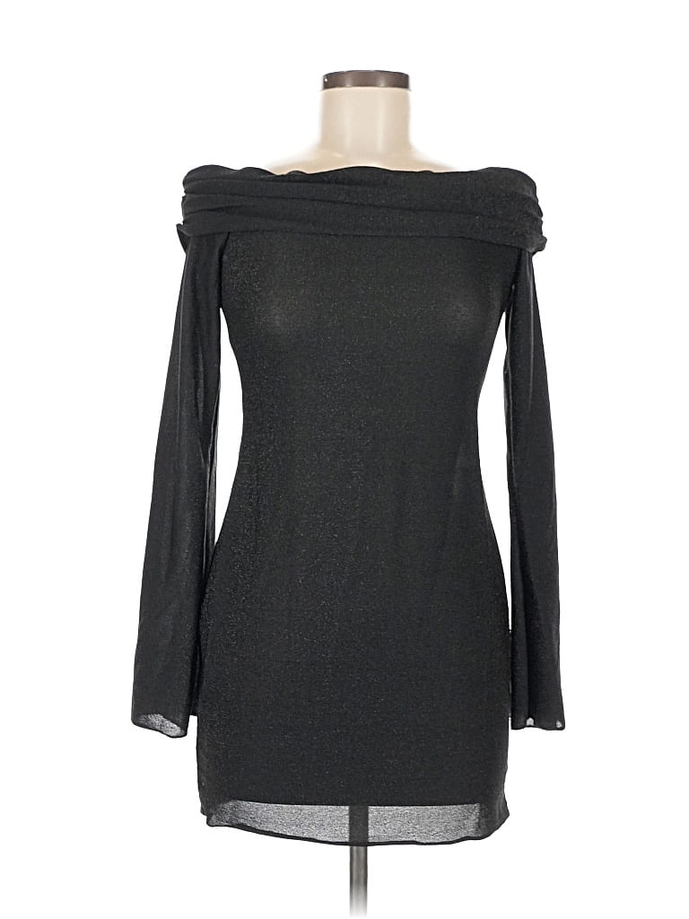 Pre-owned Shein Long Sleeve Top Black Off The Shoulder Neckline Tops