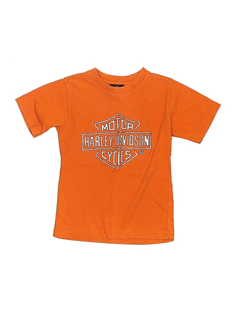 Pre-owned Harley Davidson Kids' Short Sleeve T-shirt In Orange