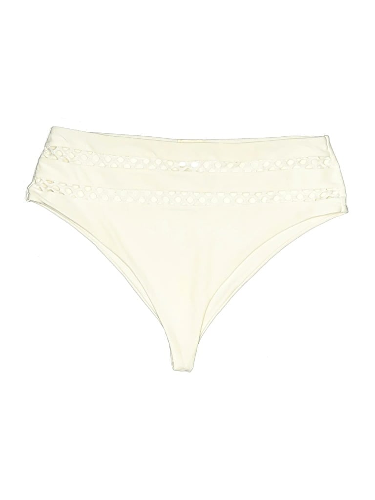 Pre-owned Tularosa Swimsuit Bottoms In White