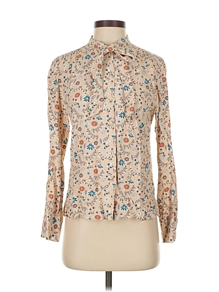 Pre-owned Ines De La Fressange For Uniqlo Long Sleeve Blouse In White