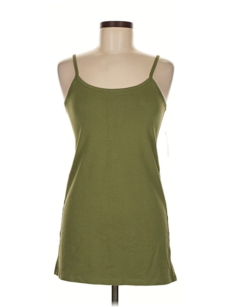 Torrid Tank Top Green Square Neckline Tops In Gray