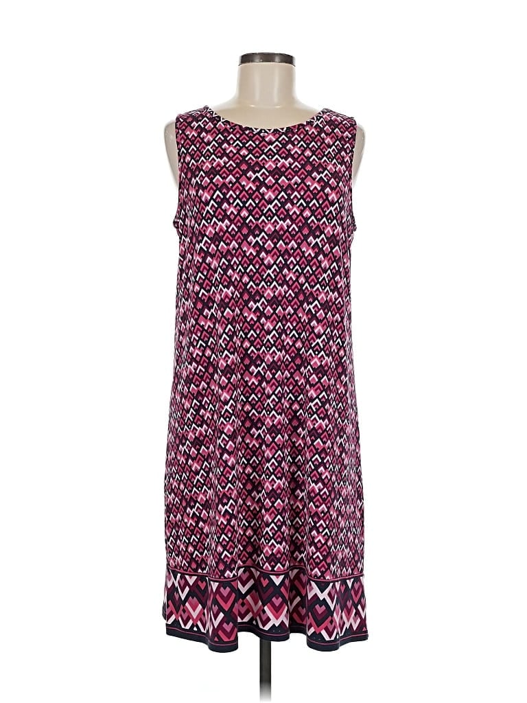 Pre-owned Market & Spruce Casual Dress In Burgundy