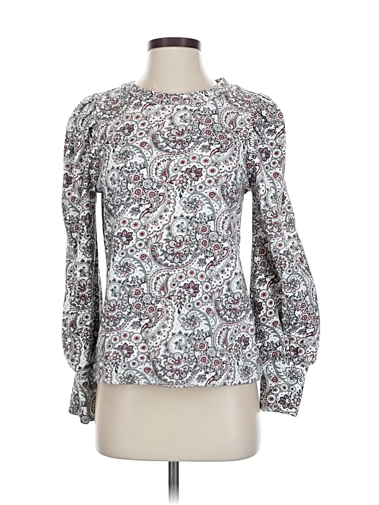 Pre-owned Ann Taylor Loft Pullover Sweater In Silver