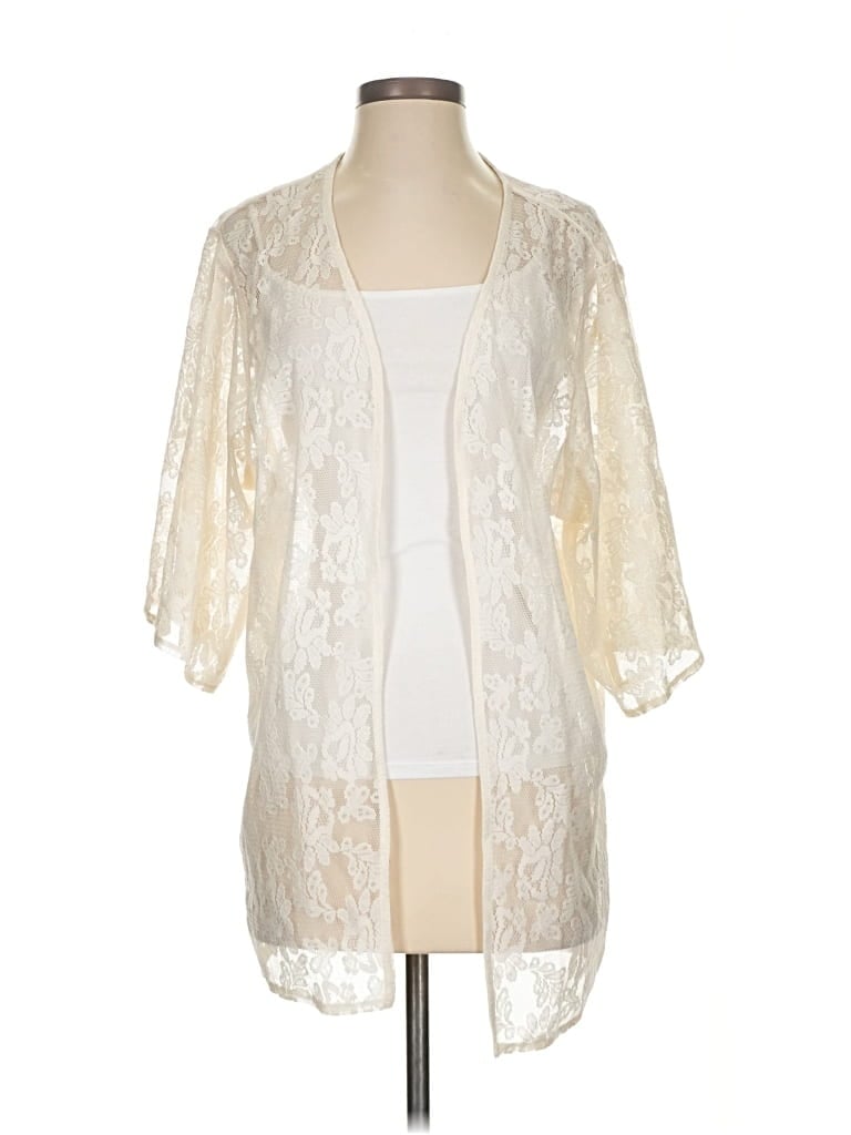 Pre-owned Express Outlet Kimono In White