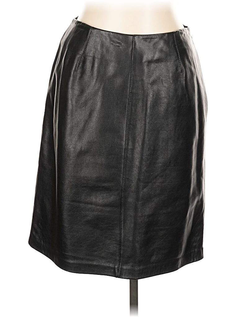 Pre-owned Alfani Leather Skirt In Black