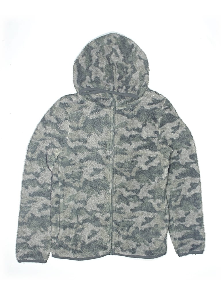 Pre-owned Outdoor Kids' Zip Up Hoodie In Gray
