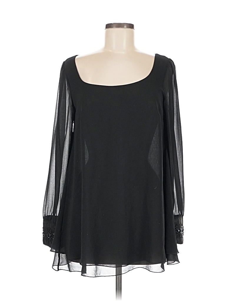 Pre-owned Assorted Brands Long Sleeve Blouse In Black