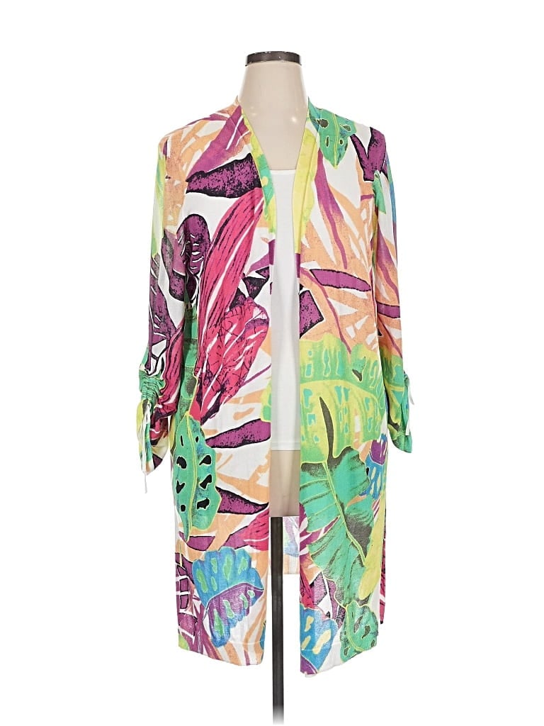 Pre-owned Chico's Kimono In Green