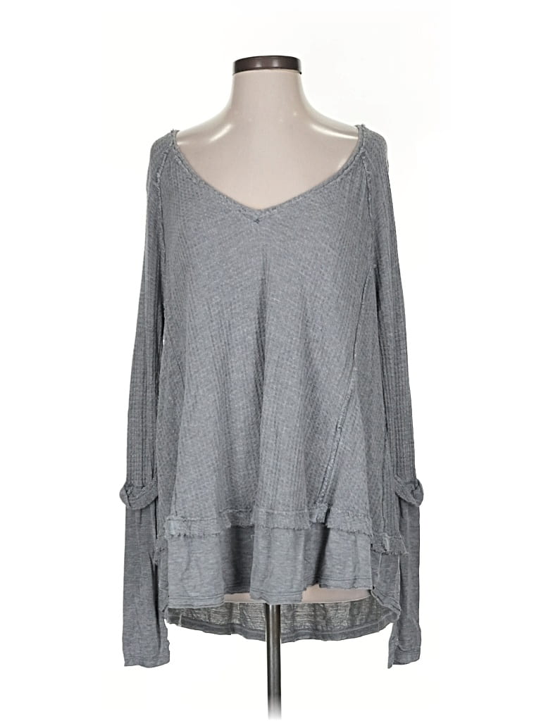 Pre-owned We The Free Long Sleeve T-shirt In Gray