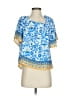 Flying Tomato 100% Polyester Blue Short Sleeve Blouse Size S - photo 1
