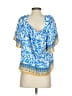 Flying Tomato 100% Polyester Blue Short Sleeve Blouse Size S - photo 2