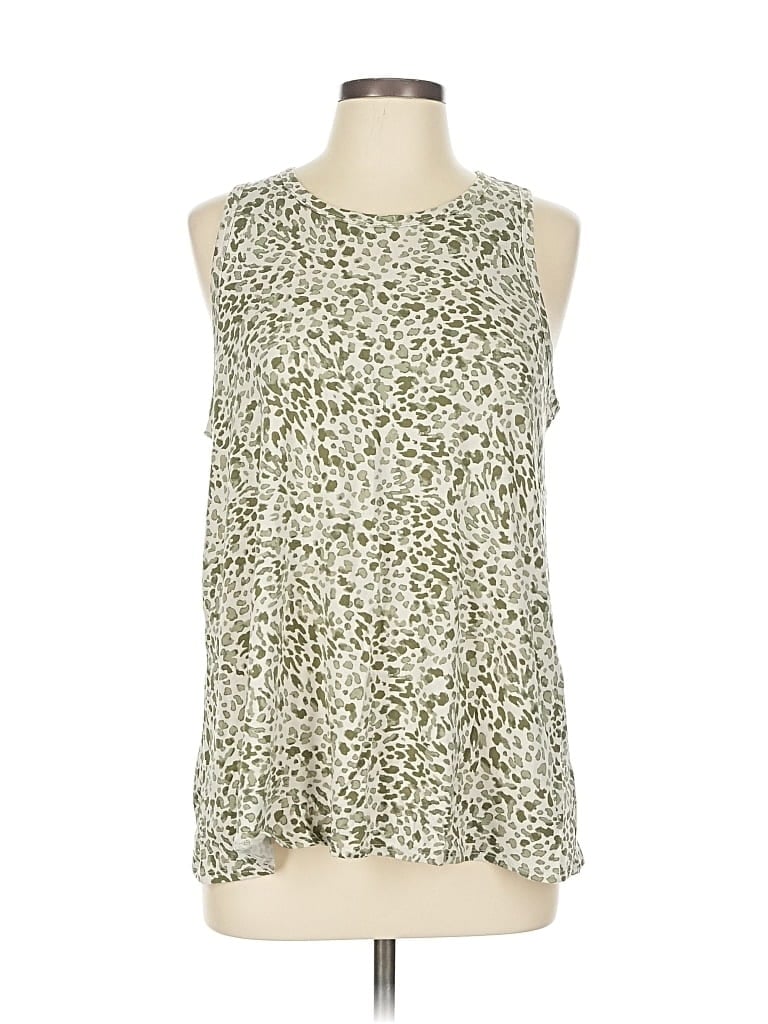 Pre-owned Luxe Sleeveless Blouse In Green