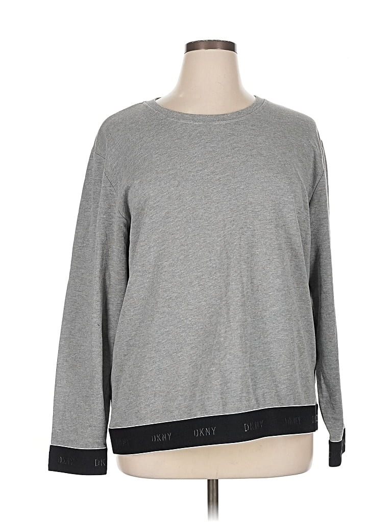 Pre-owned Dkny Sweatshirt In Gray