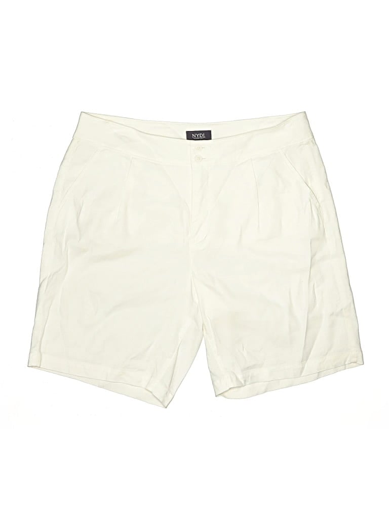 Pre-owned Nydj Khaki Shorts In White