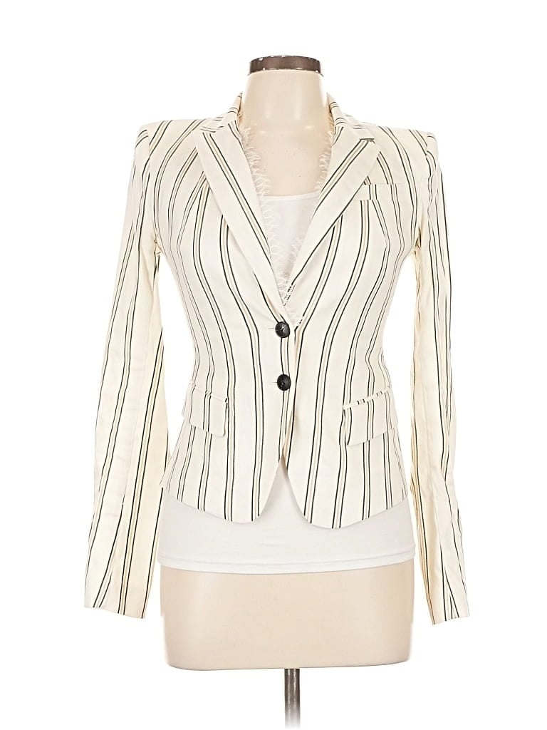 Pre-owned Patrizia Pepe Blazer Jacket In White