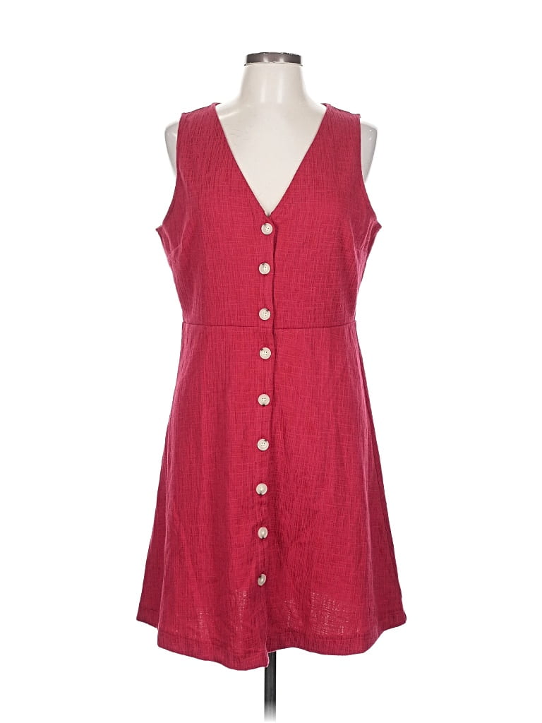 Pre-owned Ann Taylor Loft Outlet Casual Dress In Burgundy