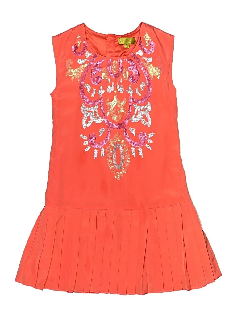 Pre-owned Nicole Miller Kids' Dress In Orange