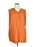 Spiegel 100% Polyester Orange Sleeveless Blouse Size 24 - photo 1